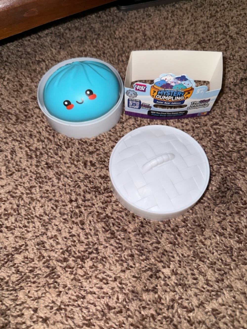 Opened Light Blue RMS Polar Bear Mystery Dumpling